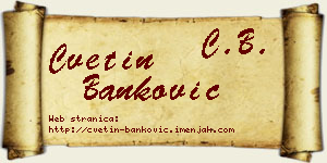 Cvetin Banković vizit kartica